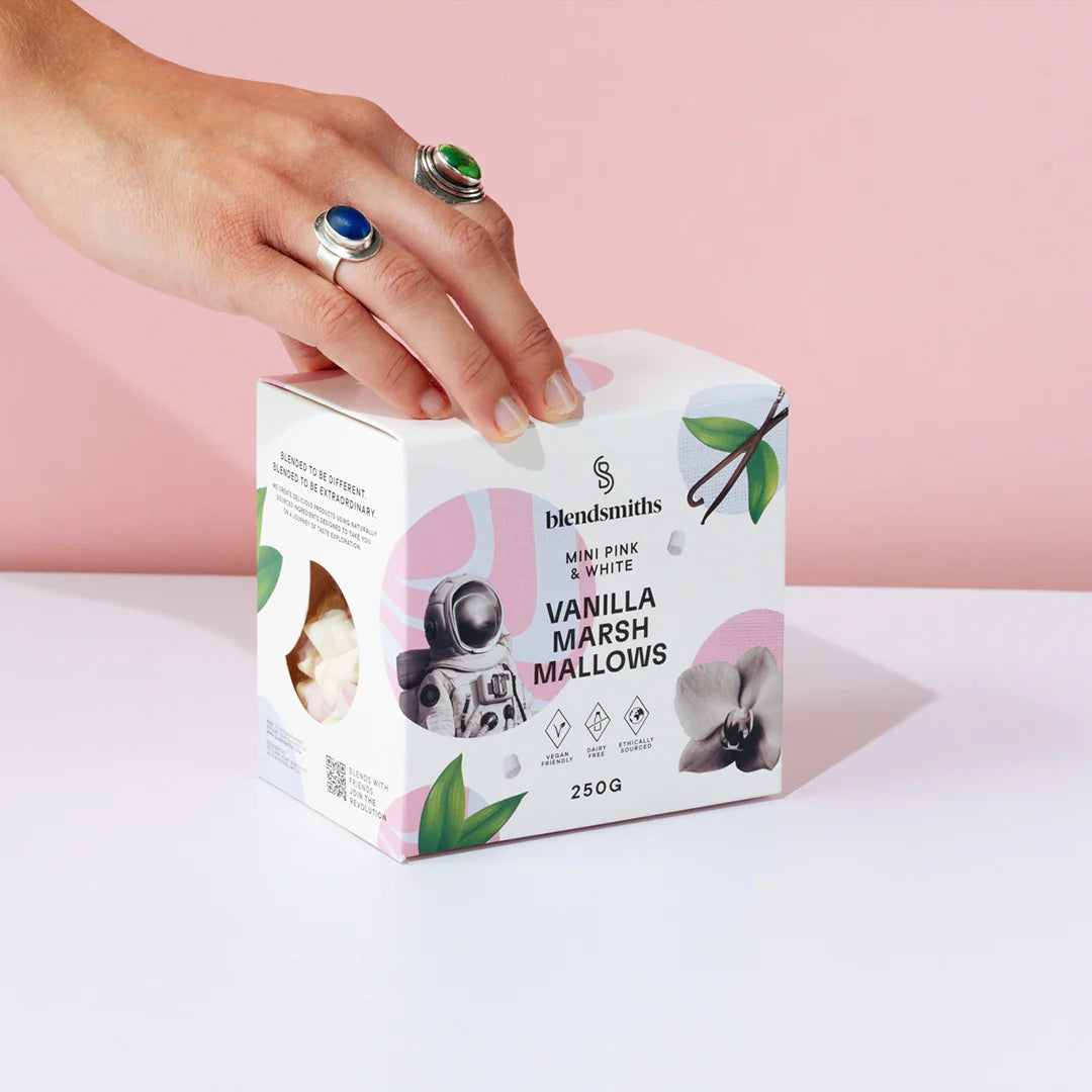 VEGAN Vanilla Marshmallow Box - Blendsmiths - 500g Box